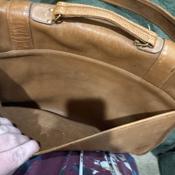 Coach Essex Vintage Briefcase British Tan Brown Leather Spring 80s USA Ship - Picture 14 of 16